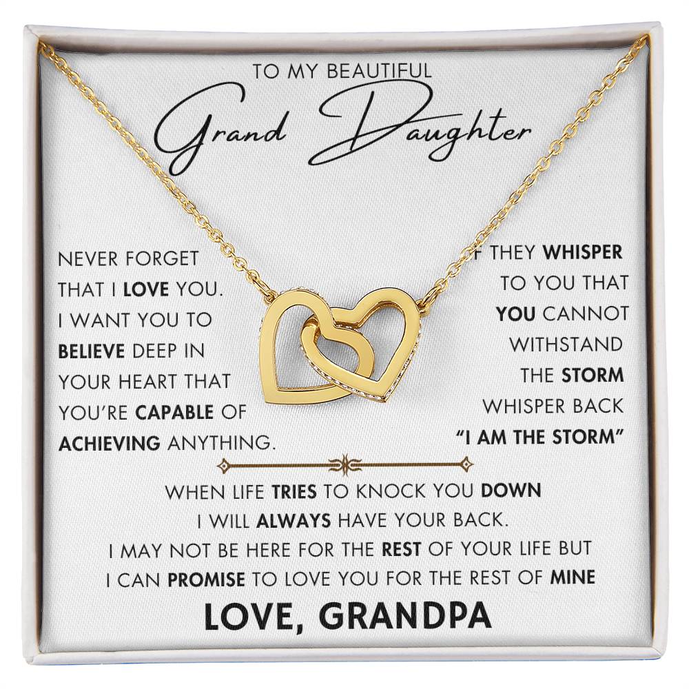 To My Grand Daughter - I'm Always with You - Love Grandpa - Forever Love Necklace