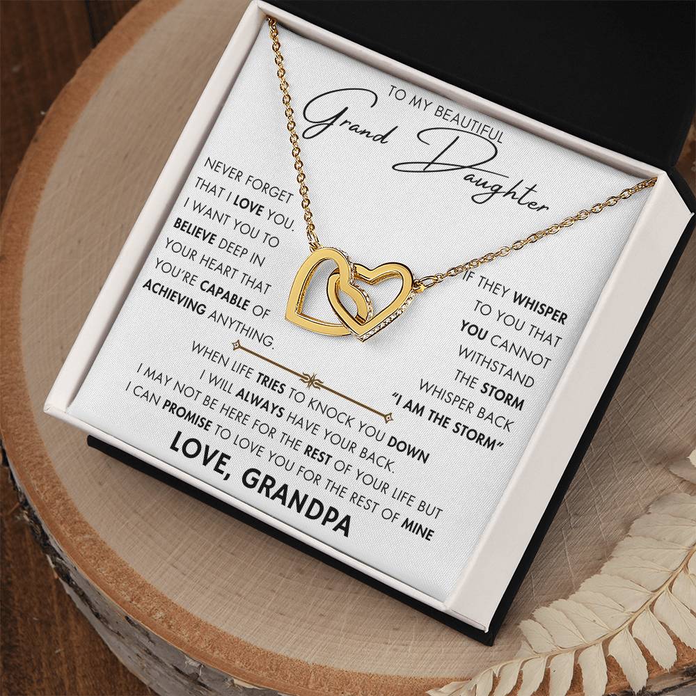 To My Grand Daughter - I'm Always with You - Love Grandpa - Forever Love Necklace