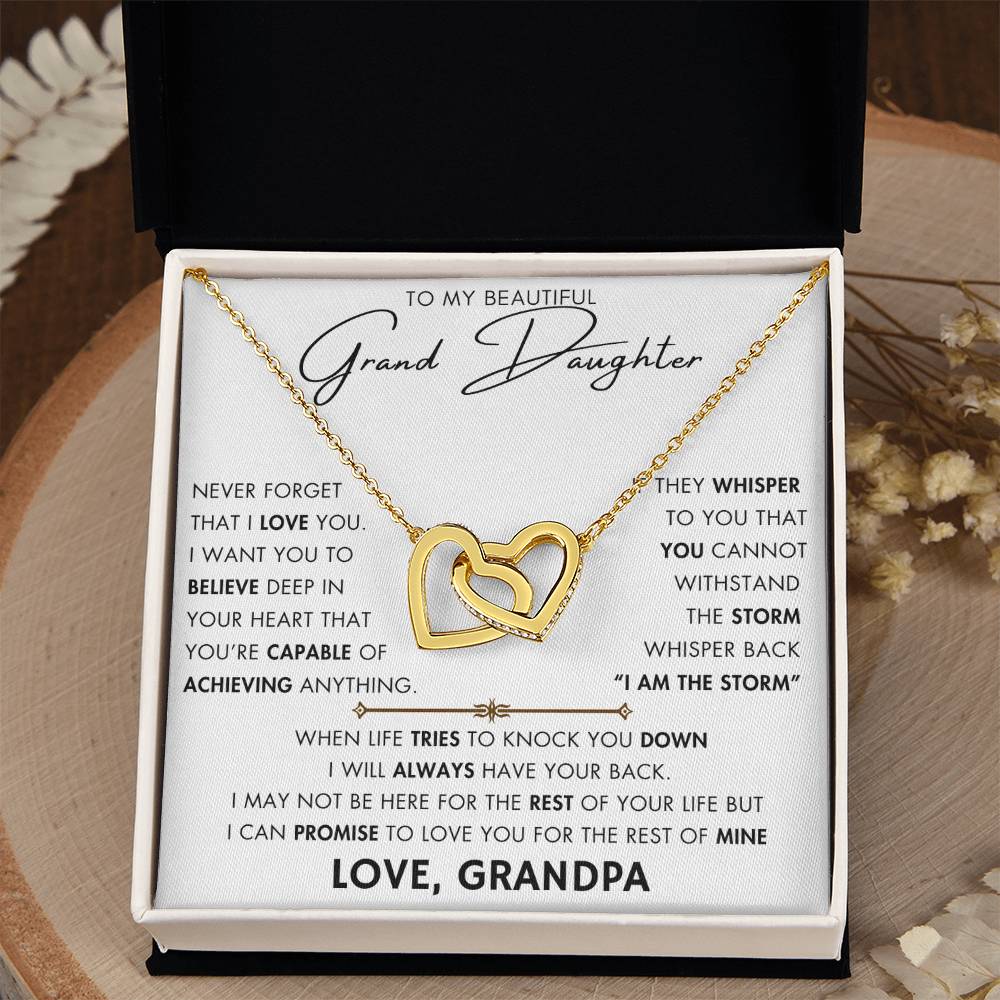 To My Grand Daughter - I'm Always with You - Love Grandpa - Forever Love Necklace