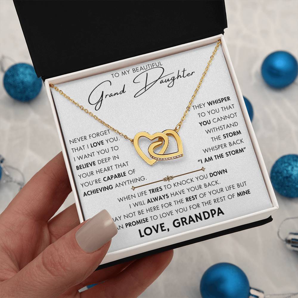 To My Grand Daughter - I'm Always with You - Love Grandpa - Forever Love Necklace