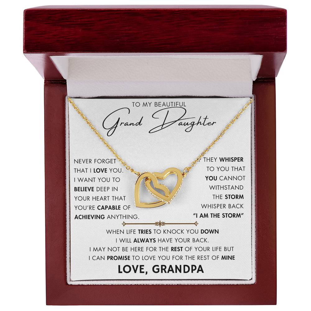 To My Grand Daughter - I'm Always with You - Love Grandpa - Forever Love Necklace