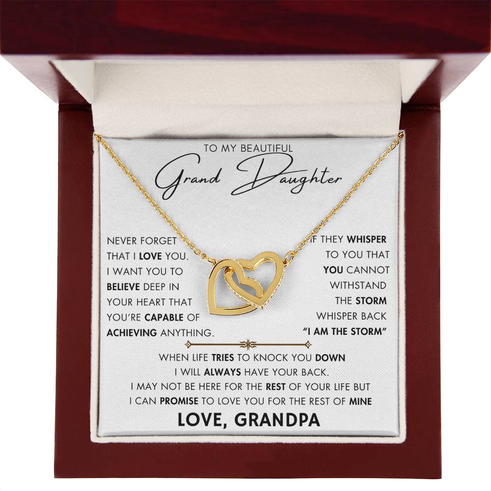 To My Grand Daughter - I'm Always with You - Love Grandpa - Forever Love Necklace