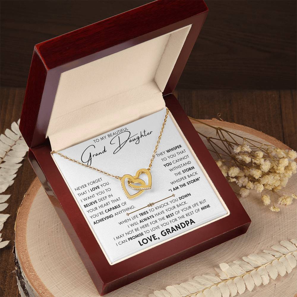 To My Grand Daughter - I'm Always with You - Love Grandpa - Forever Love Necklace