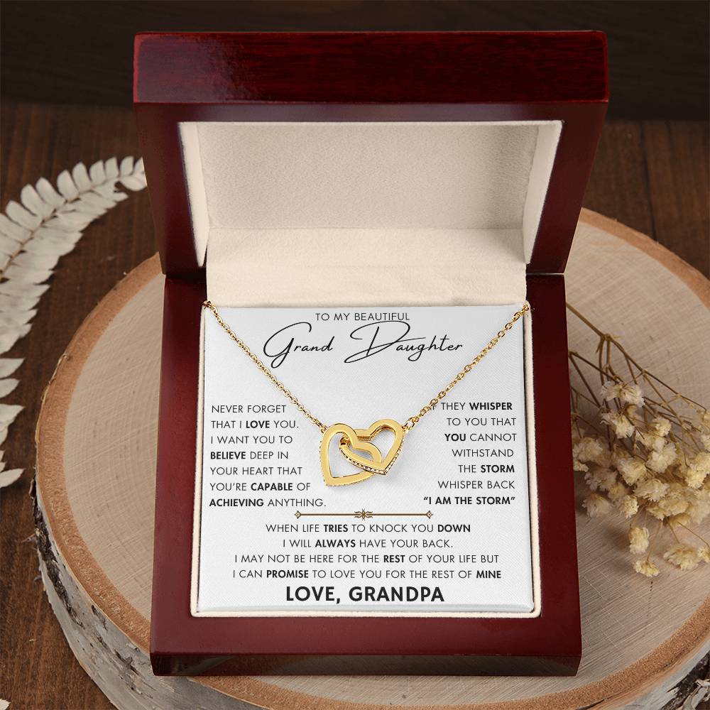 To My Grand Daughter - I'm Always with You - Love Grandpa - Forever Love Necklace