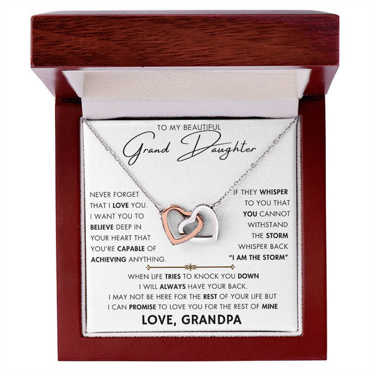 To My Grand Daughter - I'm Always with You - Love Grandpa - Forever Love Necklace