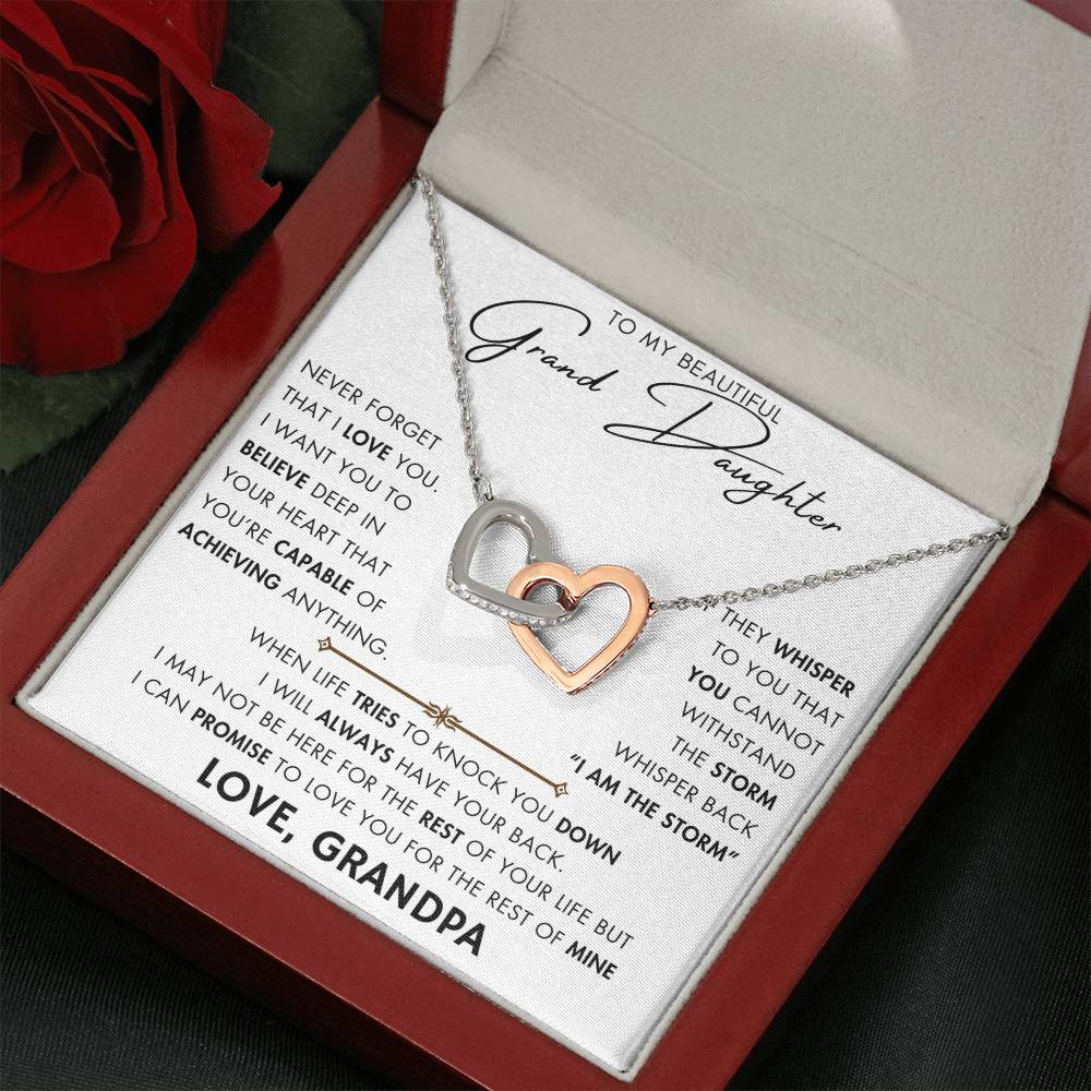 To My Grand Daughter - I'm Always with You - Love Grandpa - Forever Love Necklace